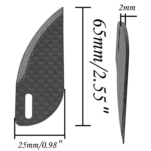 Adjustable Carbon Fiber Turn Fins 65mmx25mm RC Water Knife Compatible with 70-85cm(27.5"-33.4") Electric Nitro Power Remote Control Boats