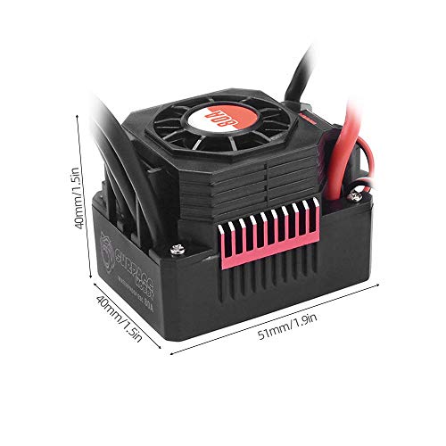 GoolRC Surpass Hobby 80A Brushless Electric Speed Controller Waterproof ESC for 1/10 RC Truck Off-Road Car