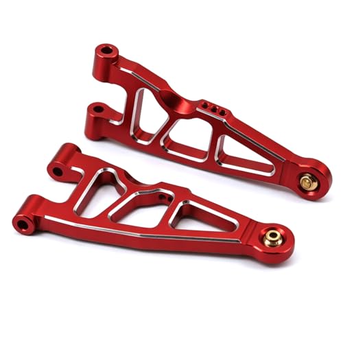 Aluminum Front Lower Arm Set for ARRMA Mini Kraton 1/16, RC Car Upgrade Suspension A-Arms, 2 Pack (Red Front Lower Arm Set) - color: Red Front Lower Arm Set