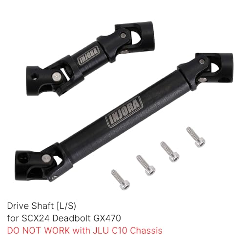 INJORA Steel Center Drive Shaft for 1/24 Axial SCX24 Deadbolt GX470