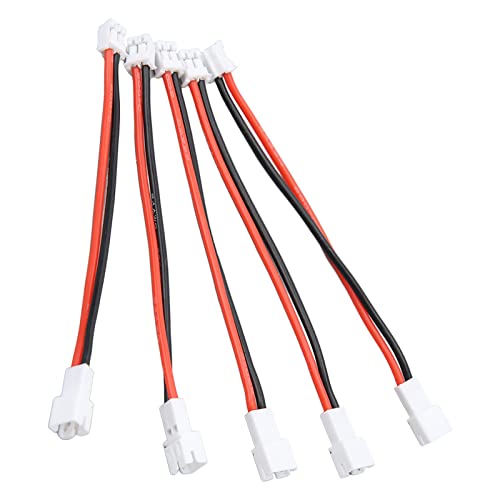 5Pcs 2P Male to Female Cable, Lipo Battery Adapter Cable Adapter for Axial SCX24 1/24 RC Crawler 36in, Extension Link Cable Soft Flexibility