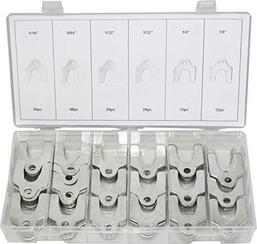Swordfish 32110 Auto Alignment Body Shim Assortment Set, 144 pieces | 1/16" 1/64" 1/32" 1/8"