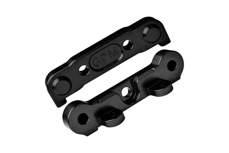 GPM 7075 Alloy Front Hinge Pin Brace Set for Tekno 1/10 MT410 2.0 4X4 Pro SCT410 2.0 (Black) - color: Black