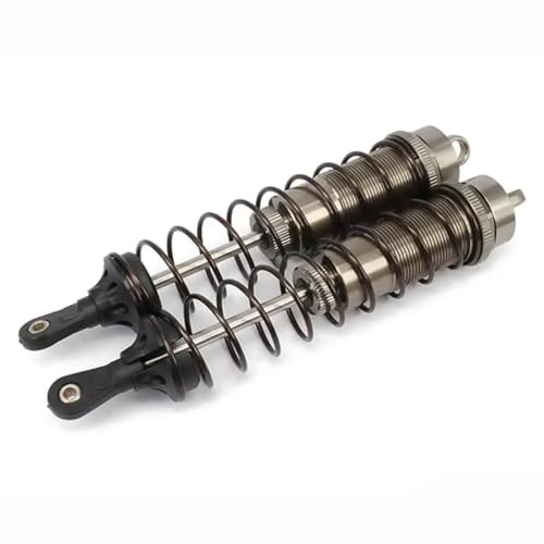 Shock Absorbers Parts For Off-Road Vehicle Truck Crawler 1/8 140mm 2pcs Set Aluminum Adjustable Shock Absorber RC Car Upgrade Parts(Titanium) - color: Titanium
