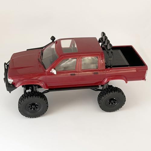 HLSFWDRIVE RC Rock Crawler 4x4 WPL C64-1 Remote Control Truck Off Road | 1/16 Scale RC Crawler RTR All Terrain 260 Motor 2.4GHz Full Proportional Upgraded Chassis Hobby Car for Adult