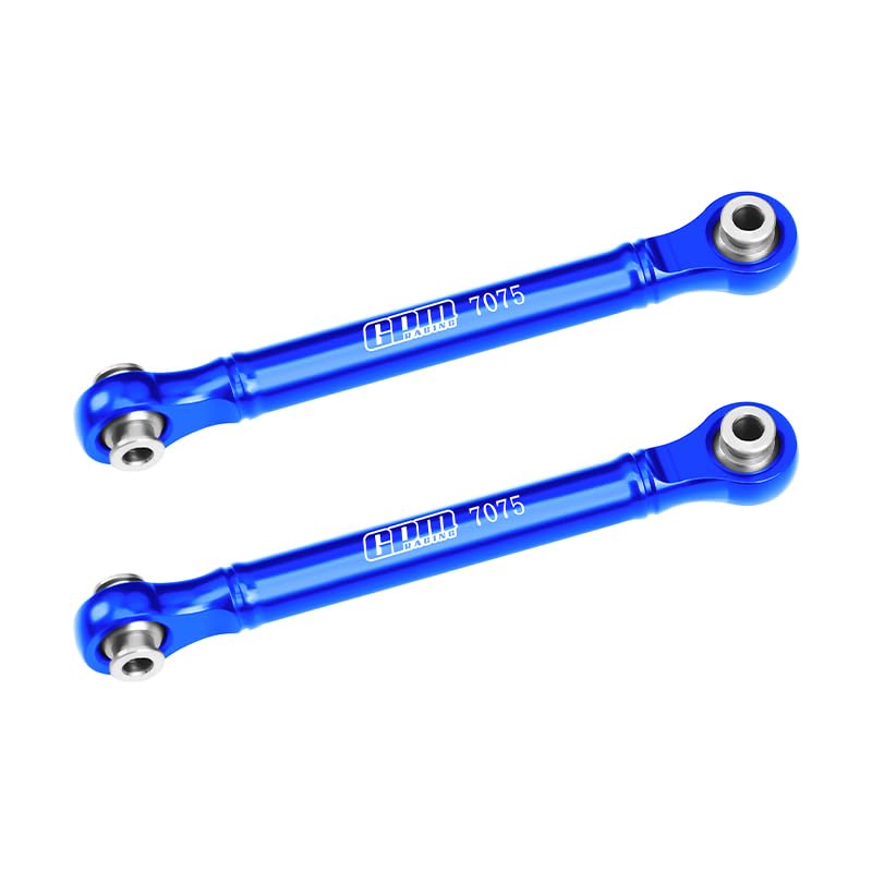 GPM Upgrades Aluminum 7075 Front Steering Link Rod for 1/8 Mojave 4X4 4S Blx Desert Truck Rtr-Ara4404T1/T2 (Blue) - color: Blue
