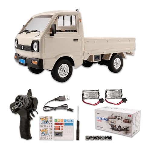 jaming Remote Control Drift Car,WPL D14 4WD RC Car RTR Full Scale 1:10 Drift Pickup 2.4G RC Truck Crawler Off Road Drift with LED Light Vehicle Toy for Boys Girls Birthday Gifts - color: D14-white