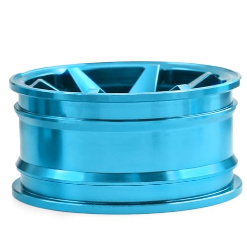 REDSPIDER • 1/10 RC Drift Wheels Rims 12mm Hex Alloy Aluminum for 1:10 Scale Rally Racing Car Tires Tamiya TT01 TT02 XV01 TA06 A959 PTG2 HPI KYOSHO HSP PTG2 Touring Street Tyres 4PCS (Blue) - color: Blue