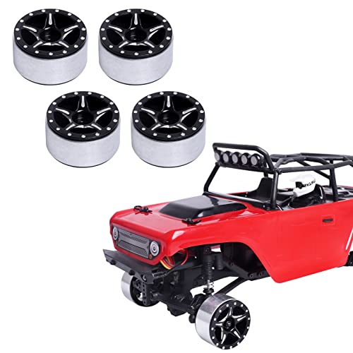 1.0 Beadlock Wheel Rims Compitable with 1/24 RC Crawler Car Axial SCX24 Gladiator Deadbolt Bronco C10 JLU Upgrade Parts