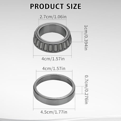 Tapered Roller Bearing Cone and Cup Set for Talaria Sting MX3 MX4 MX4 EVO/EXPEX, Chrome Steel Taper Bearing Set Bowl Set Conical Bearing for Taparia