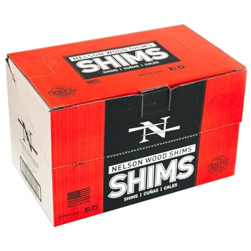 Nelson Wood Pine Shims 8" 12 Pack - Kiln Dried Wood - Case of 36 (Total 432 Shims) - style: 36-Pack
