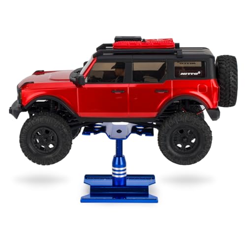 Aluminum Repair Station Work Stand Assembly Platform 360 Degree Rotating for 1/16 1/18 1/24 RC Crawler Axial SCX24 Traxxas TRX4M (Blue)
