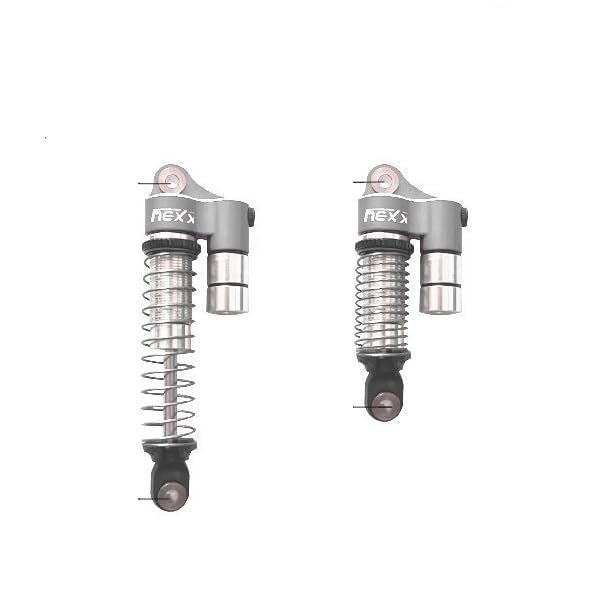 Nexx Racing Reservoir Shock (4 pcs) for RC Crawler TRX4M Scale 1/18 (HELIDIRECT) (Gun Metal) - color: Gun Metal