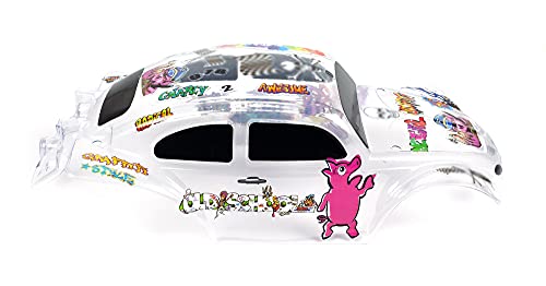 SummitLink Custom Body Clear Unpainted with Stickers Compatible for 1/10 Scale RC Car or Truck (Truck not Included) STB-C-01