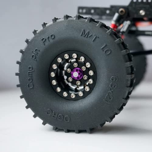 OGRC 1.0 Competition Pin Tires 63 * 21mm RC Tires for SCX24 TRX4M | Dual Stage Foam, Super Soft & Sticky Composite Materials, 1.0" Crawler Tires for 1/18 TRX4M 1/24 Axial SCX24