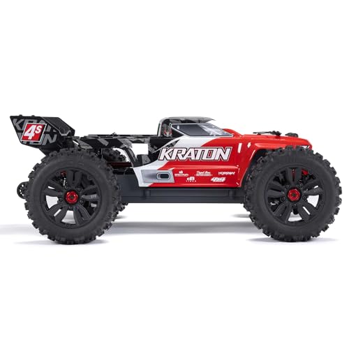 ARRMA RC Truck KRATON 4X4 4S BLX 1/10TH 4WD Speed Monster Truck RTR (Battery and Charger Not Included), Red, ARA4408V2T3 - color: Red
