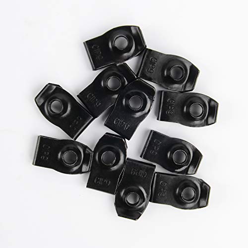 GOOACC GRC-70 35PCS Engine Under Cover Splash Shield Guard Body Bolts Bumper Fender Liner Push Retainer Fastener Rivet Clips , black - color: 35PCS Extruded U-nuts