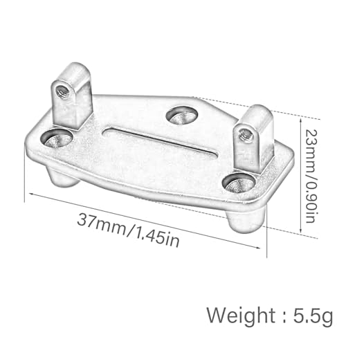Compatible with LOSI for Mini for LMT RTR-LOS01026 4X4 1/18 Rc Monster Truck Upgrade Parts Aluminum Servo Mount Bracket 7075 RC Accessories(Silver) - color: Silver