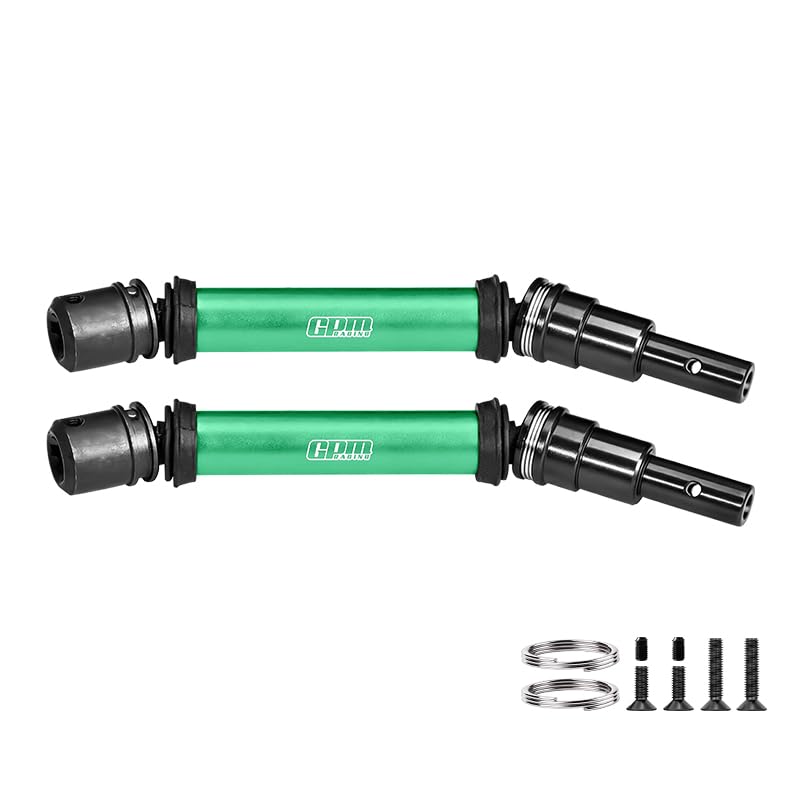 GPM Upgrades 4140 Medium Carbon Steel+Aluminium Front/Rear Cvd Drive Shaft for 1/8 Mojave 4X4 4S Blx Desert Truck Rtr-Ara4404T1/T2 (Green) - color: Green