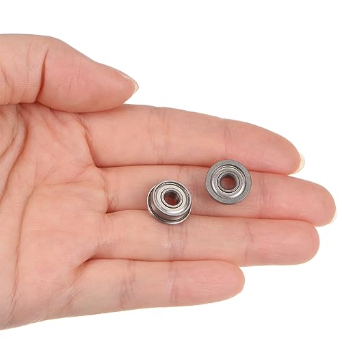 uxcell F694ZZ Flanged Ball Bearing 4x11x4mm Double Shielded Chrome Steel Flange Bearings, 4pcs - size: 4x11x4mm