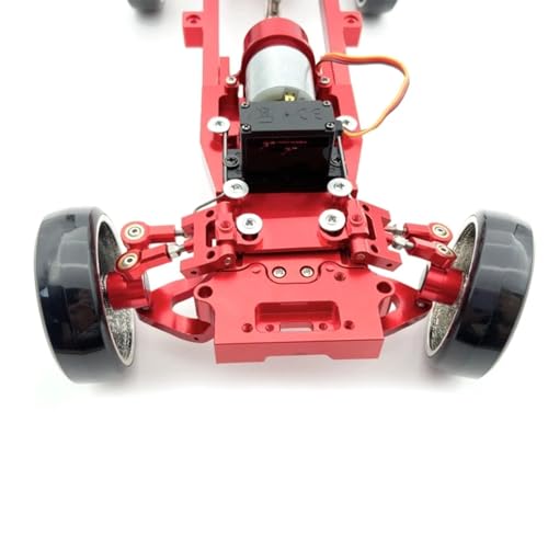 RC Vehicles Parts for WPL D12 D42 rc Car Spare Parts Upgrade Metal Steering Cup Upper Lower for Swing Arm for Seat Slider Turning Block(Red) - color: Red
