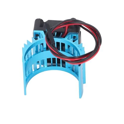Generic RC Motor Cooling Fan with Aluminum Alloy Heatsink for 540 550 3650 3660 3665 Brushed Brushless Motors Compatible with SCX10 90046 AXI03007 Gen8 VS4-10 (Blue) - color: Blue