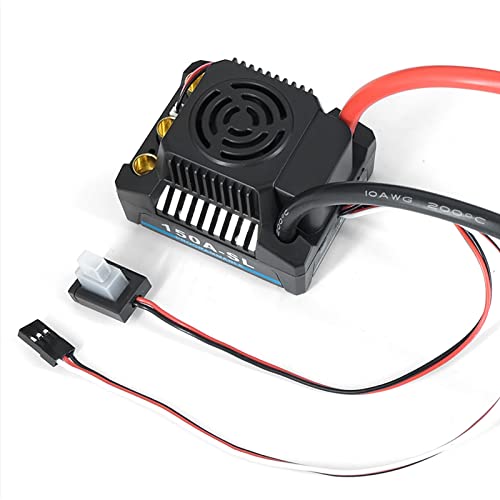 150A Brushless ESC, 2-4S LiPo Sensorless Electronic Speed Controller with 5A/5.8V BEC for 1/8 RC Car Truck Buggy Off-Road Car
