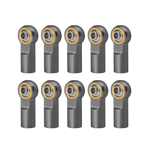 COMODO RC Crawler Tie Rod End Ball Joint M4 Shock Absorber Linkage Compatible with 1/10 Scale RC Crawler Suspension System(Titanium) - color: Titanium