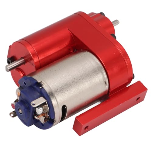 Aluminum 2 Speed Gearbox Kit,Upgrade Metal Gear Transmission for RC Crawler Car,Red Alloy Drive Train Set for WPL B16 B36 MN D90 D91 Models - color: Red