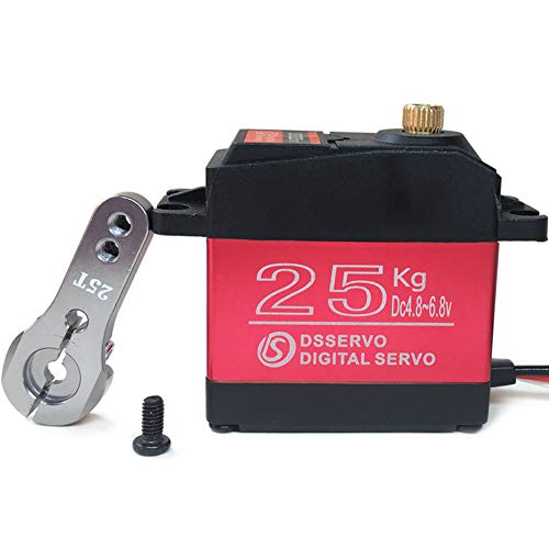 25kg RC Digital Servo Large Torque High Speed Full Metal Gear Waterproof 180 Degree Control Angle - size: 25kg-180°