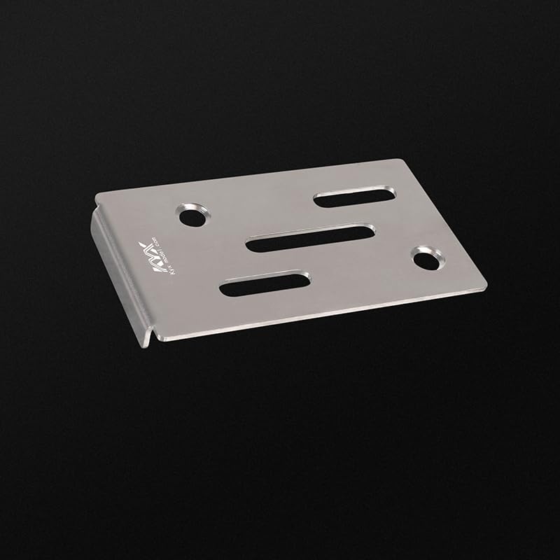 KYX Racing Stainless Steel Chassis Protective Plate Skid Plate Guard Upgrades Parts Accessories for 1/10 RC Crawler Car Traxxas F150 Raptor R