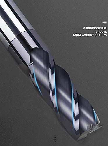 CNC End Mill Set, Carbide Tungsten Steel 4 Fultes Milling Cutter, Router Bits Rotary Bits Tool Straight Shank 2-12mm 8pcs