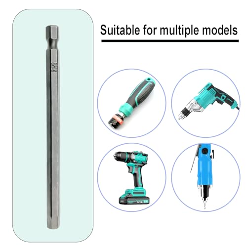 1/4" RC Hex Driver Bits 1.5mm 2mm 2.5mm 3mm 4mm 5mm 6mm 8mm Hex Head Allen Wrench Drill Bits Set for Screwdrivers Electric Screwgun/Power Drill(8PCS)