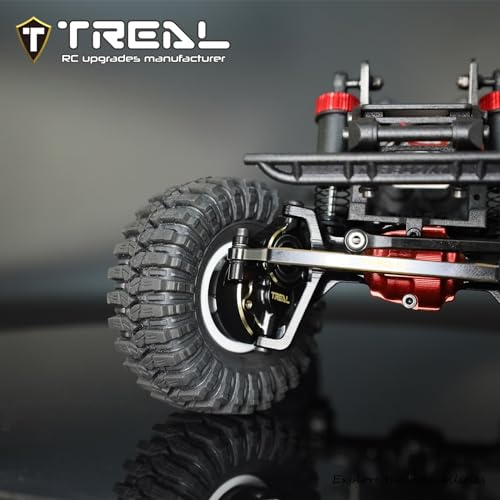 TREAL Brass Front Steering Knuckles Inner Portal Covers Housing 27g/Pair Weights Upgrades for 1/18 Redcat Ascent 18 Crawler