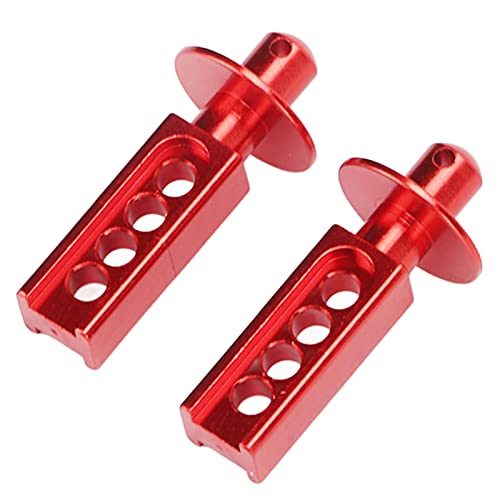 plplaaoo Aluminum RC Car Body Post 2Pcs Shell Holder Mounts for Mini E Revo Slash 1:16 Scale RC Upgrade Parts Accessories Blue (Red) - color: Red