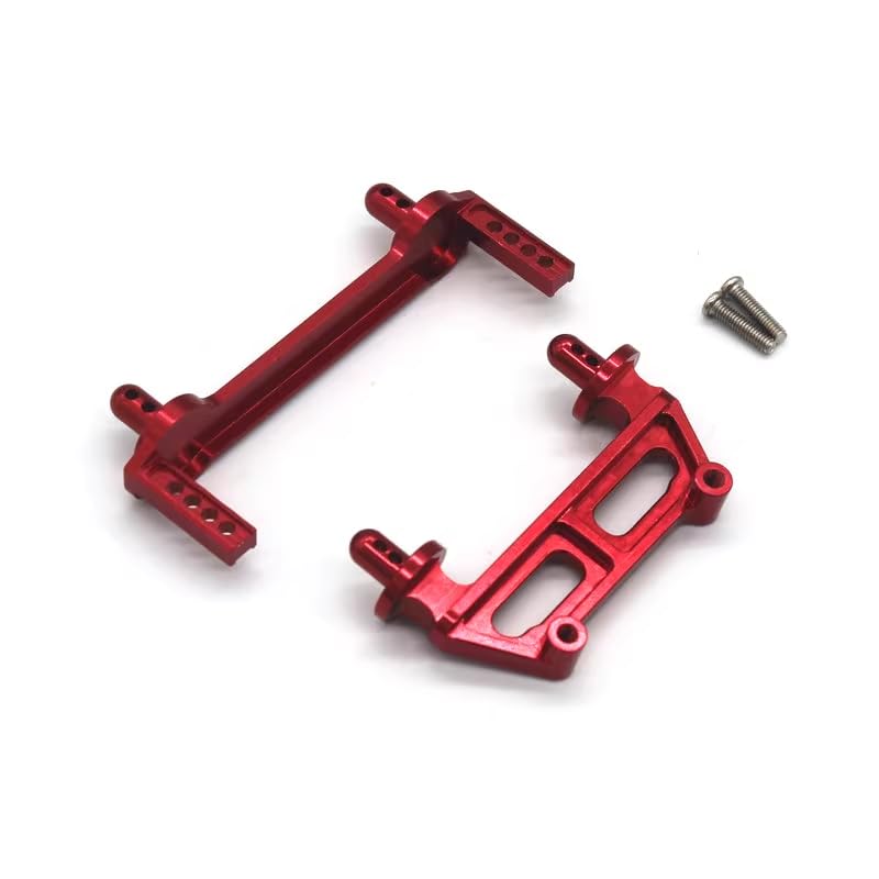 Upgrade Aluminum Alloy Spare Parts Full Set RC Car Accessories Fitting for Hyper Go H16BM H16GT H16DR MJX 1/16 JC16EP Brushless High Speed Trucks (RED,16281 F/R Body Pillars) - size: 16281 F/R Body Pillars
