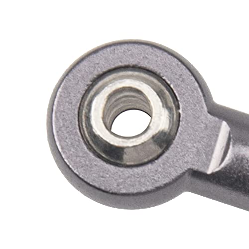 10Pcs ShareGoo M3 Tie Rod End Ball Head Holder Link 3mm Thread Ball Joint Compatible with Redcat HSP Traxxas Axial 1/10 RC Car Truck Boat DIY Robot Airplane,L26mm (Titanium)