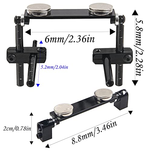 1Set ShareGoo RC Magnetic Body Post Stealth Invisible Body Shell Mount Column Kit Compatible with HSP Sakura D3 XIS Himoto HPI Tamiya TT-01 TT-02 1/10 RC Touring Car Drift Car (Black) - color: Black
