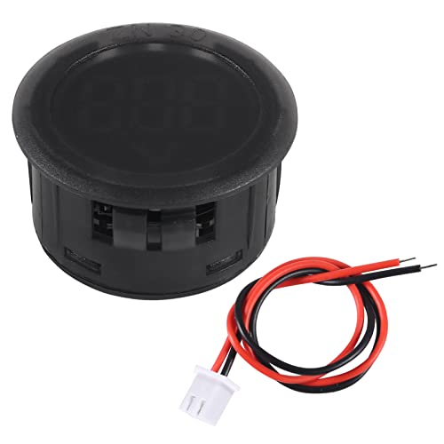 3PCS DC 4-100V LED Digital Display Circular Two-Wire Voltmeter DC Digital Voltmeter Head Display Reverse Connection Protection - color: Blue+Green+Red