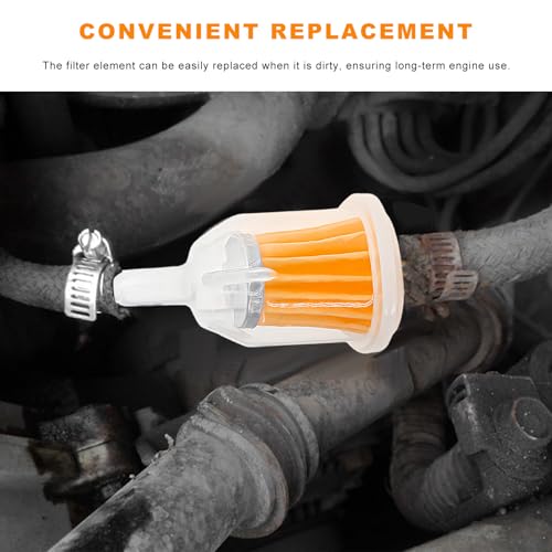2 PCS Gas Inline Fuel Filters, 1/4 Inch x 5/16 Inch High Flow Engine Fuel Filters with Magnet, Small Petrol Inline Pipe Filter Replaces AM116304 25 050 22-s Gy20709 21541500