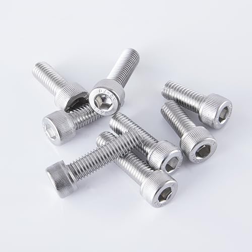 M5 x 20mm 25mm 30mm 35mm 40mm Socket Head Cap Screws Bolts, Stainless Steel 304, Metric Allen Hex Drive, Fully Threaded, Bright Finish, 50PCS - size: Hex Socket Head M5x20/25/30/35/40mm
