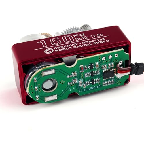 RDS51150 Digital Servo Motor, 150kg High Torque, Metal Gear, Dual Shaft, 12V DC, IP66 Waterproof, with U Bracket for RC Cars, Robotics (270 Degree) - style: 270 Degree