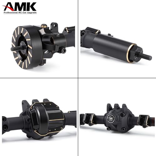 440g SCX10 II Brass Weights Set Diff Cover Steering Knuckles C Hub Link Mounts Clamping Lockouts with Wheel Counterweights for 1/10 RC Crawler AR44 Axial SCX10 Upgrades
