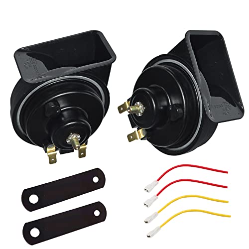 Car Horn, Truck Horn Set 12V, 110-125dB High/Low Tone, Car Horns Universal Fit… - color: Universal