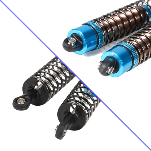 52MM Oil Shock Absorbers Upgrade Compatible with 1/10 RC Cars | Fits Tamiya TT-01/02 / M03-06 / TA05/06 / M05 / M06 - Oil Damper Upgrade - Blue - color: Blue