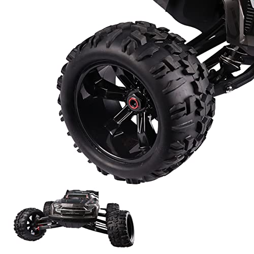 Aimrock 17mm Hex Wheels and Tires RC Truck Tire and Rims w/Foam Inserts for 1/8 Kraton 1/10 Maxx E-Revo, 4PCS