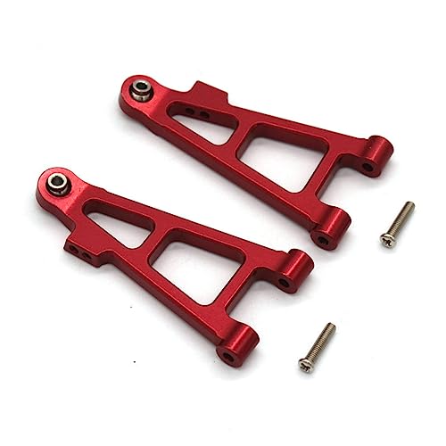 Upgrade Aluminum Alloy Spare Parts Full Set RC Car Accessories Fitting for Hyper Go H16BM H16GT H16DR MJX 1/16 JC16EP Brushless High Speed Trucks (RED,16220 Lower Front Swing Arm) - size: 16220 Lower Front Swing Arm
