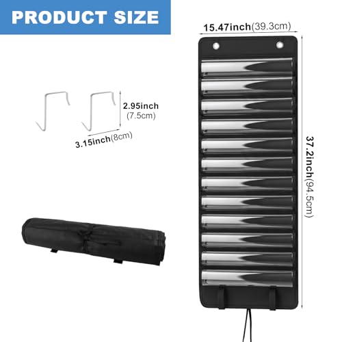 Playmat Tube Storage Bag - Portable Hangable Door Organizer Clear Slots Fits for 13 Card Game Storage Playmats Case for TCG/RPG Game Mat (13 Tubes)