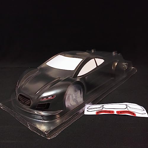 SANTAIZI 1/10 RC Body Clear LEXAN PC Shell Width 190mm for Drift Onroad Touring Cars Competition Level Racing (0.5mm Thick Version 0413)