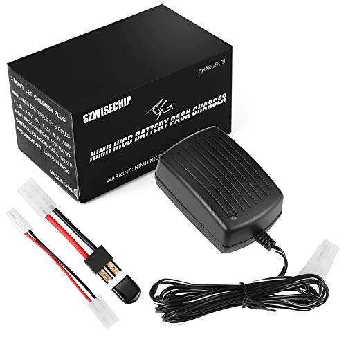 Delta Peak Detection Battery Charger for Traxxas 3.6V-10.8V NiMH/NiCd Battery Packs Hobbies Airsoft Batteries, RC Car, RC Truck, Air Gun,RC Airplanes, Compact with Standard/Mini Tamiya, TRX